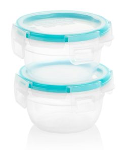 Snapware Total Solution 2-pack Plastic Food Storage Container Set with Aqua Lids