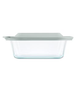 Pyrex Deep 8" Square Glass Baking Dish with Sage Green Lid