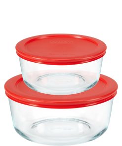 Pyrex Simply Store 4-piece Round Glass Storage Set