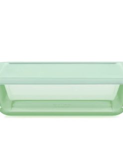 Pyrex Simply Store Tinted 6-cup Rectangle Storage with Green Plastic Lid