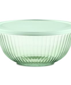Pyrex Colors Sculpted Tinted 2.3-quart Mixing Bowl with Lid, Green