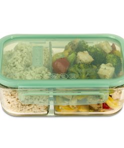 Snapware MealBox 4-cup Divided Glass Storage Container with Lid
