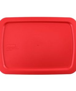 Pyrex Red Lid for Easy Grab 3-quart Rectangular Glass Baking Dish