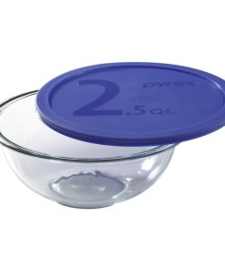 Pyrex 2.5-quart Mixing Bowl with Blue Lid