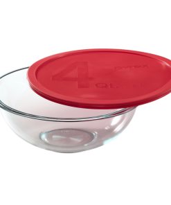 Pyrex 4-quart Mixing Bowl with Red Lid