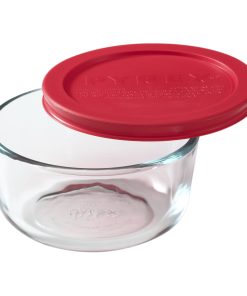 Pyrex Simply Store 2-cup Glass Food Storage Container with Red Lid
