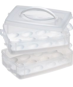 Snapware Snap 'N Stack 2-Layer Food Storage Container with Egg Holder Trays