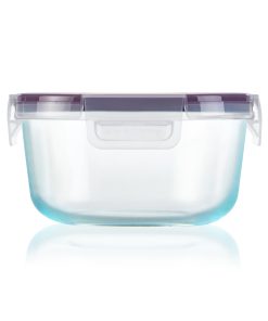 Snapware Total Solution Pyrex Glass 4-cup Round Food Storage with Plastic Lid